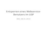 Entsperren eines Webservice- Benutzers im USP WS User    Unternehmensserviceportal