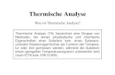 Thermische Analyse - Department Chemie und Biologie .Thermische Analyse Thermische Analyse (TA) bezeichnet