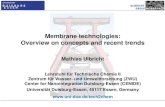 Membrane technologies: Overview on concepts and .Membrane technologies: Overview on concepts and