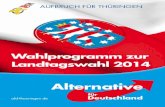 Wahlprogramm zur Landtagswahl 2014 - afd- .f¼r Deutschland Alternative afd-  Aufbruch