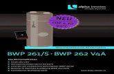 BWP 262 V4A - alpha innotec W¤ .Die alpha innotec Brauchwarmwasser-W¤rmepumpen BWP 261/S und BWP