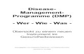 Disease- Management- Programme (DMP) - Wer - Wie .Disease- Management- Programme (DMP) - Wer - Wie