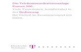 Telekom .nes ISDN-Anschlusses k¶nnen zwei voneinander unabh¤ngige externe Verbin-dungen (z.B. Telefongespr¤che)