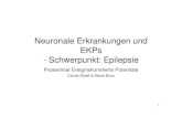 Epilepsie und EKPs - neuro. 1 Neuronale Erkrankungen und EKPs - Schwerpunkt: Epilepsie Proseminar