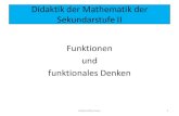 Didaktik der Mathematik der Sekundarstufe II Funktionen ... â€“Definition/ Exaktifizierung des