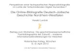 Die Online-Bibliografie Deutsch-J¼dische Geschichte ... Unterschiedliche Formate und Recherchebedingungen