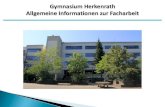 Gymnasium Herkenrath Allgemeine Informationen zur Facharbeit .Die Facharbeit ersetzt nach Pr¼fungsordnung