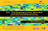 33. P¤dagogische Woche - uni- .Inhaltliches Programmkonzept Dr. Julia Michaelis, Ulrike Heinrichs