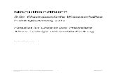 Modulhandbuch B.Sc. PharmWiss 2014 .PO 2010 5 Modultitel Allgemeine und Anorganische Chemie Modulnummer