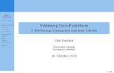 Dirk Frettl oh Kommandozeile Vorlesung Unix-Praktikum frettloe/teach/unix/ ¢  Unix-Praktikum