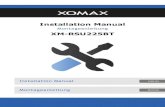 Installation Manual - cdn. XOMAX XM-RSU225BT Installation Manual Montageanleitung ENGLISH DEUTSCH