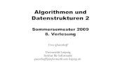 Algorithmen und Datenstrukturen 1asv. U. Quasthoff Algorithmen und Datenstrukturen 2 8 Knuth-Morris-Pratt