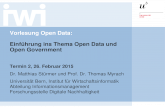 Open Data Vorlesung 2015: Einf¼hrung ins Thema Open Data und Open Government