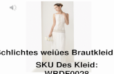 Schlichtes weies langes Rund-Ausschnitt Brautkleider Online