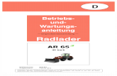 Radlader -    Radlader Typ: AR 65 1.2.1 Verwendungszweck und Bestimmungsgeme Verwendung Der Radlader dient zum Umschlagen und Bewegen von