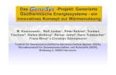 Das -Projekt: Generierte Geothermische Energiesysteme ... Mikroseismik Monitoring Netzwerk. W¤rmeversorgung