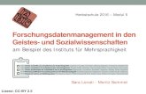 Forschungsdatenmanagement in den Geistes-und ... Soziolinguistik. qualitativ; Ethnographische Skizzen,