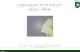 Delirogenes Potential von Arzneimitteln - .Vancomycin Clindamycin Parkinsontherapeutika Antidepressiva