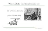 Dr. Christian Schicha ( ) .Wissenschafts- und Erkenntnistheorie Erkenntnistheoretiker â€¢ Sokrates,