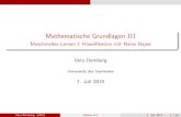 Mathematische Grundlagen III - coli.uni- masta/mathe3/Bayes.pdf  Mathematische Grundlagen III Maschinelles