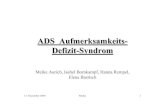 ADS Aufmerksamkeits- Defizit-    13. Dezember 2004 Maike 1 ADS Aufmerksamkeits-Defizit-Syndrom