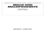 MIKROBIOLOGIE DER LEBENSMITTEL MIliCH UND MIICHPRODUKTE .Literatur 373 . Inhaltsverzeichnis 9 Mikrobiologie