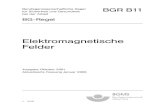 BGR B11 'Elektromagnetische Felder' - bghm.de .BGR B11 2 In dieser Nachdruckfassung wurden die in