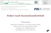 Fieber nach Auslandsaufenthalt - PEG- .Globalisierung & Infektionskrankheiten Internationaler Reiseverkehr