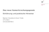 Das neue Humanforschungsgesetz - ctu.unibe.ch .Massnahmen zur Entnahme von biologischem Material