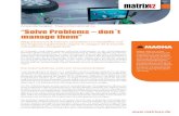 Anwenderbeispiel: Magna International Inc. â€œSolve Problems ... â€œSolve Problems â€“ don´t manage