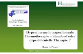 Hypertherme intraperitoneale Chemotherapie Standard odertumorzentrum- .â€¢Zytostatika Einzelfallentscheidung