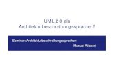 UML 2.0 als Architekturbeschr .UML 2.0 vs. ADL â€¢ allgemeine Modellierungssprache â€¢ kann viele