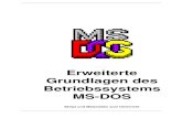 Erweiterte Grundlagen des Betriebssystems MS- DOS  ¢  Erweiterte Grundlagen des Betriebssystems