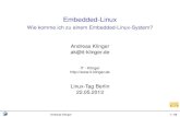 Wie komme ich zu einem Embedded-Linux-System? - Embedded-Linux-System 1 Aufbau ¢â‚¬â€‌ Embedded-Linux 2