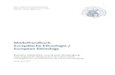 Modulhandbuch Europ£¤ische Ethnologie / European Ethnology (Volkskunde / Europ£¤ische Ethnologie, Empirische