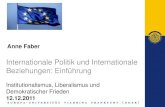 Anne Faber - European University Viadrina Anne Faber Internationale Politik und Internationale Beziehungen: