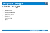 PostgreSQL Datentypencornelia- PostgreSQL Datentypen Numerische Datentypen ¢â‚¬â€œ Ganzzahlen Smallint,