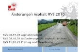 £â€‍nderungen Asphalt RVS 2010 ... Asphalt RVS Schulung 2010 D.I. Armin Rhomberg 2 ¢â‚¬¢£â€‍nderungen der