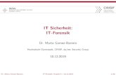 IT Sicherheit: IT-Forensik IT Sicherheit: IT-Forensik Dr. Marta Gomez-Barrero Hochschule Darmstadt,