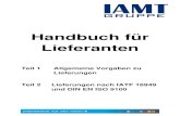 Handbuch f£¼r Lieferanten - IAMT Gruppe 2019-08-06¢  Handbuch f£¼r Lieferanten Allgemeine Vorgaben zu