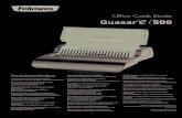 Of¯¬¾ce Comb Binder - Fellowes E_500_408730...¢  2017-10-19¢  The Quasar-E comb binder is designed to