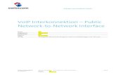 VoIP Interkonnektion Public Network-to-Network Interface VoIP Interkonnektion - Public Network-to-Network