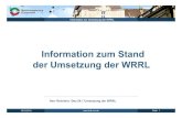 Information zur Umsetzung der WRRL 18.03.2010 Seite 2 Information zur Umsetzung der WRRL Bewirtschaftungsplan