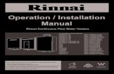 Operation / Installation Manual - Winning Appliances ... Rinnai Australia 3 Operation Manual IMPORTANT