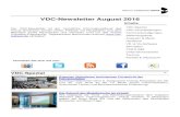 VDC-Newsletter August 2016 20¢  VDC-Newsletter August 2016 Der VDC-Newsletter ist der monatliche Informationsdienst