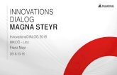 INNOVATIONS DIALOG MAGNA STEYR 2018-10-17¢  INNOVATIONS DIALOG MAGNA STEYR InnovationsDIALOG 2018 WKO£â€“