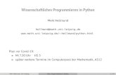Wissenschaftliches Programmieren in hellmund/Vorlesung/ آ  ZielundInhalt Einfأ¼hrung in Python