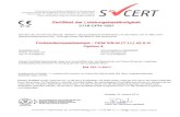 S^ CERT - Cloudinary 8/19/2014 آ  S^ CERT C 2116 Zertifikat der Leistungsbestأ¤ndigkeit 2116-CPR-1507