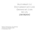 Automatic Documentation Generation With ... Automatic Documentation Generation With JAVADOC Markus Fleischauer,