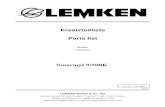 Smaragd 9/500K Parts list Culitvators LEMKEN GmbH & Co. KG INHALTSVERZEICHNIS / CONTENTS 2 Smaragd 9/500K